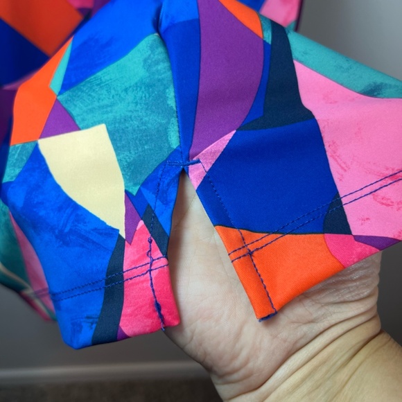 Old Navy Active Womens PowerSoft Square-Neck Athletic Dress Geometric Size Small - Picture 5 of 15